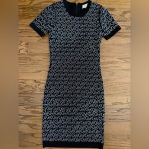 Michael Kors Black and silver Logo Mini Dress XXS
